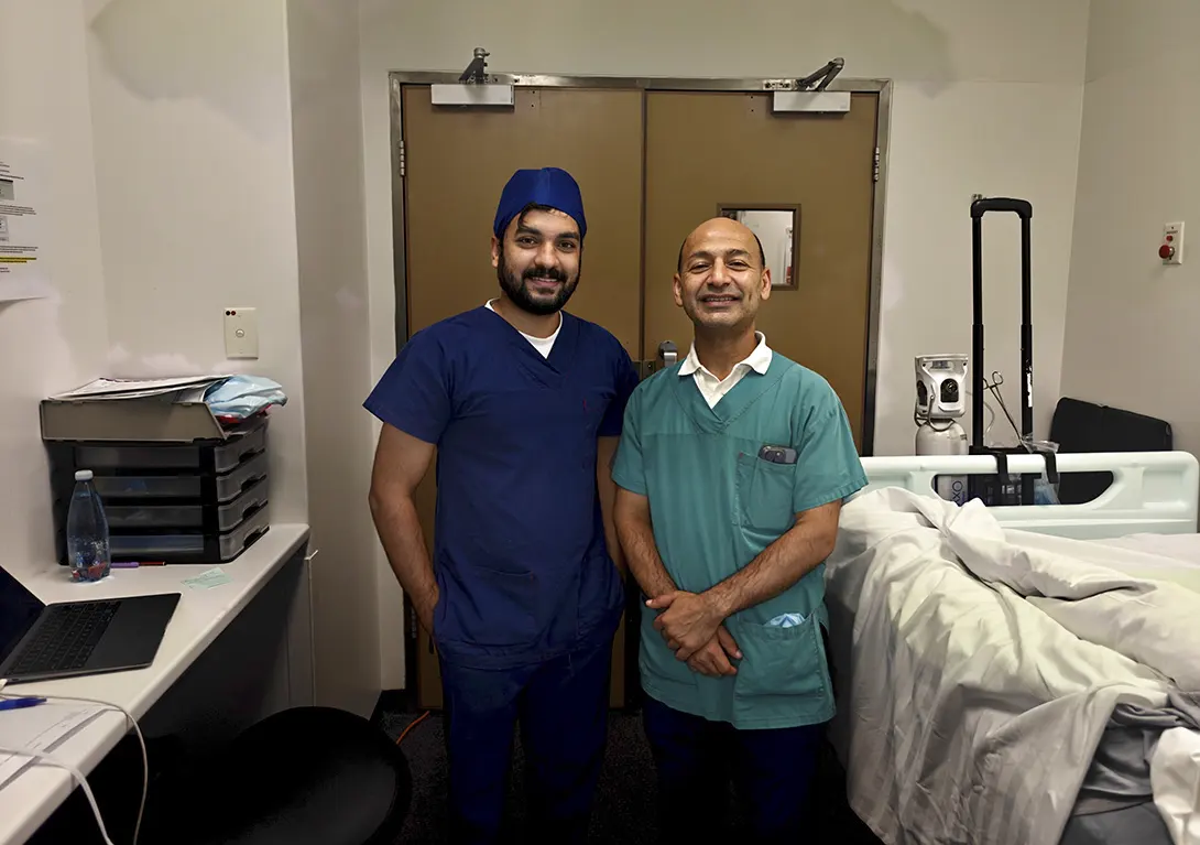 With Dr Aman Sood Shoulder surgeon at Adelaide fellowship training period
